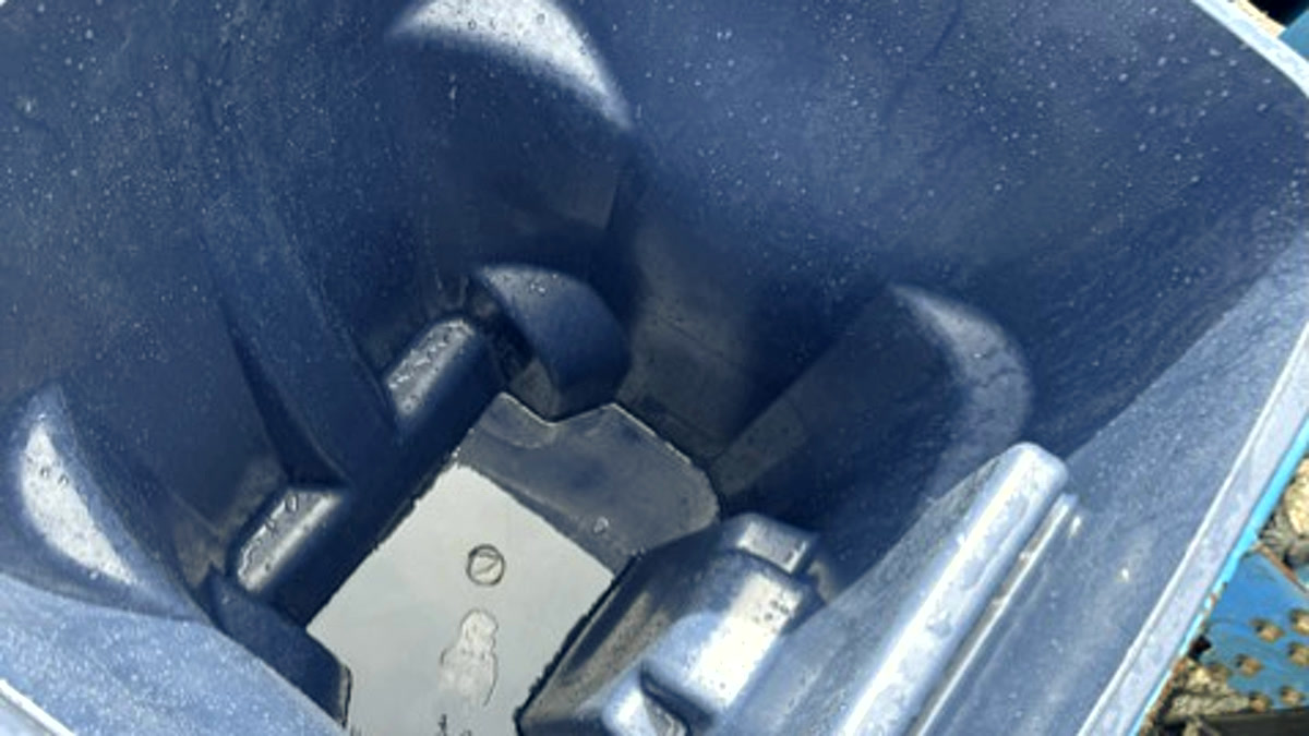 Clean sanitized trash bin after professional cleaning by Bin Bros KC