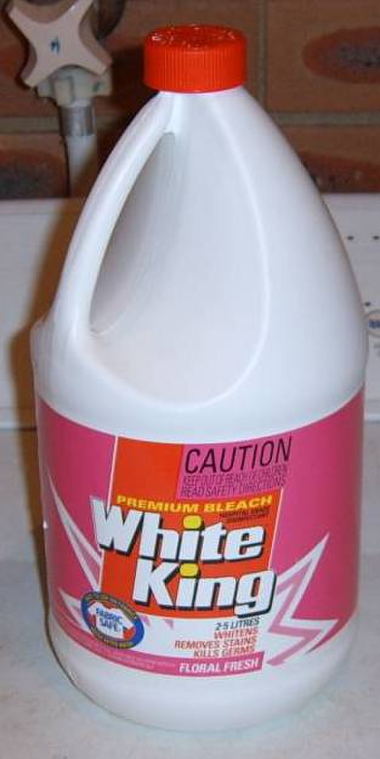 Household bleach bottle